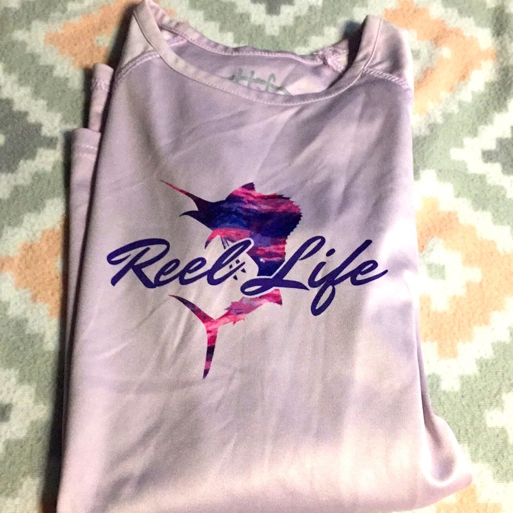 Reel legends purple long sleeve for girls